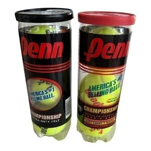 2 Penn Championship Tennis Balls Extra Duty Regular Duty USTA ITF 6 Total NIB